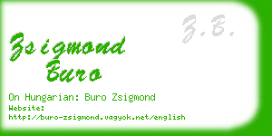 zsigmond buro business card